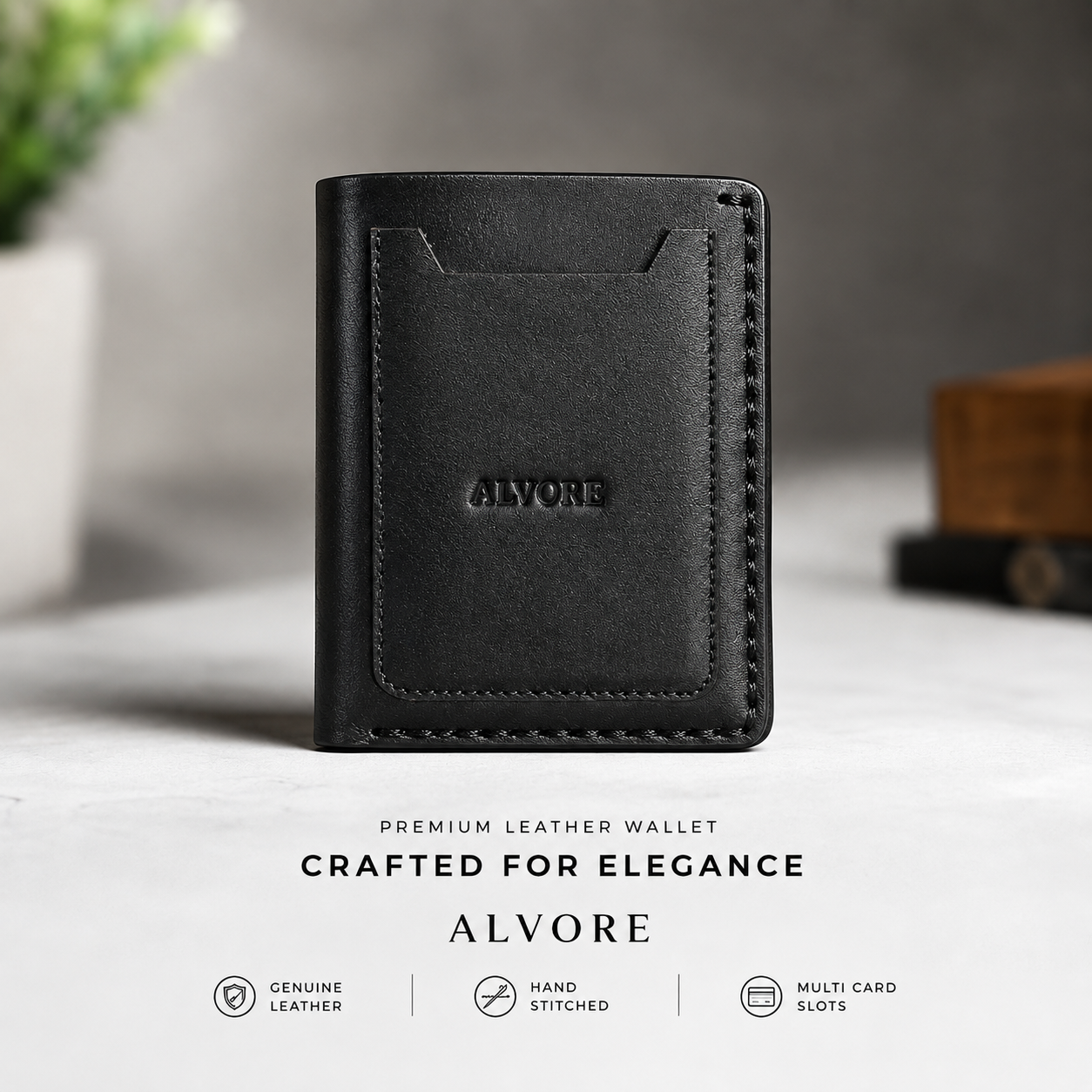 E40CE700-1128-41FF-AA47-0F1B72217A22 ALVORE Signature Genuine Leather Wallet - Image 1